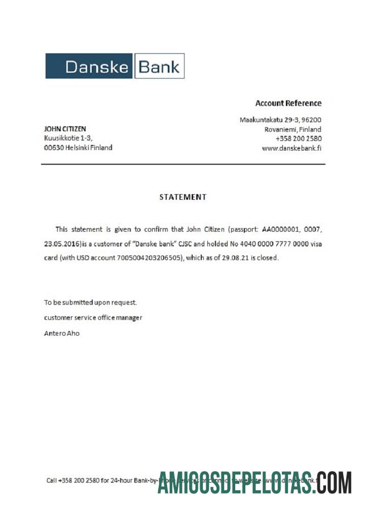 Referência de fechamento dinamarquês da Finlândia exemplo